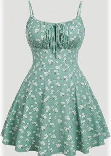 Green Ditsy Dress